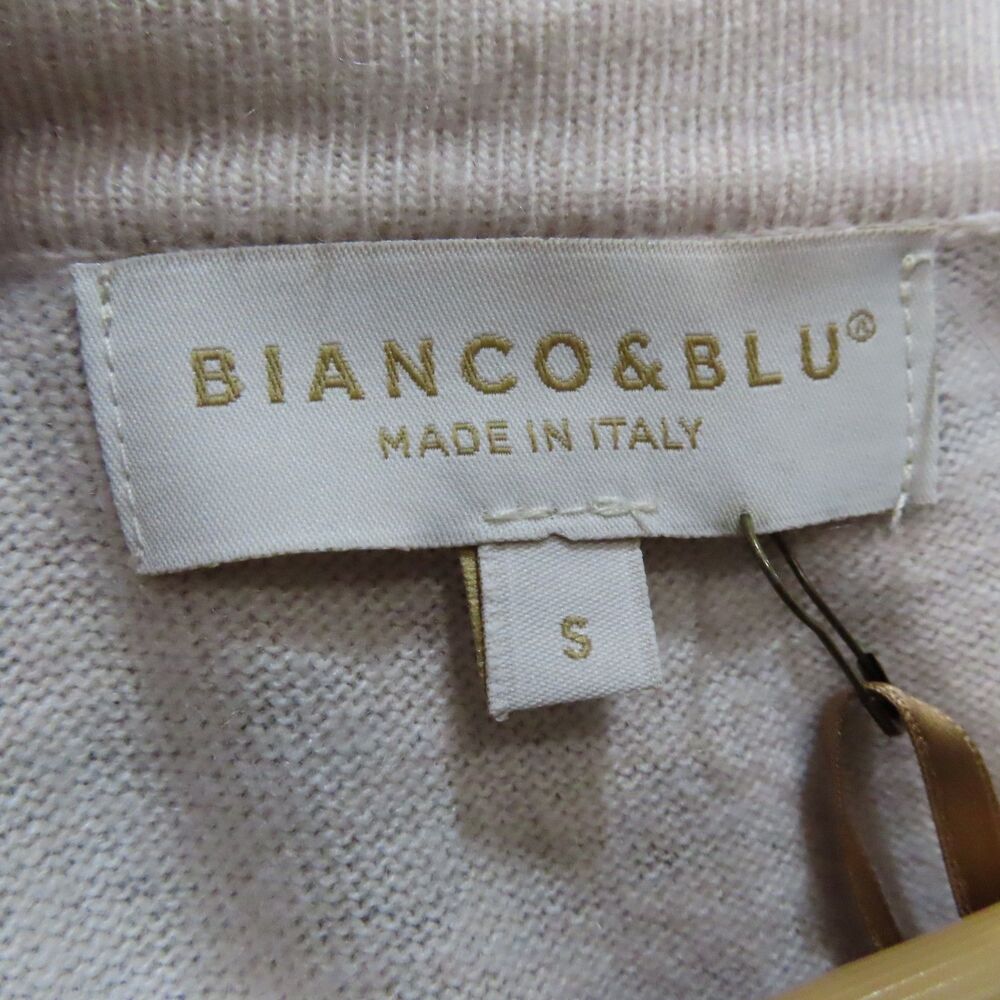 Bianco & Blu Italy Wool Cashmere Colorblock Dress Womens Small Cloud‎ Rice NEW - Picture 7 of 12